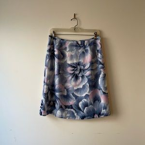 Liz Claiborne Sheer Overlay fully-lined Skirt